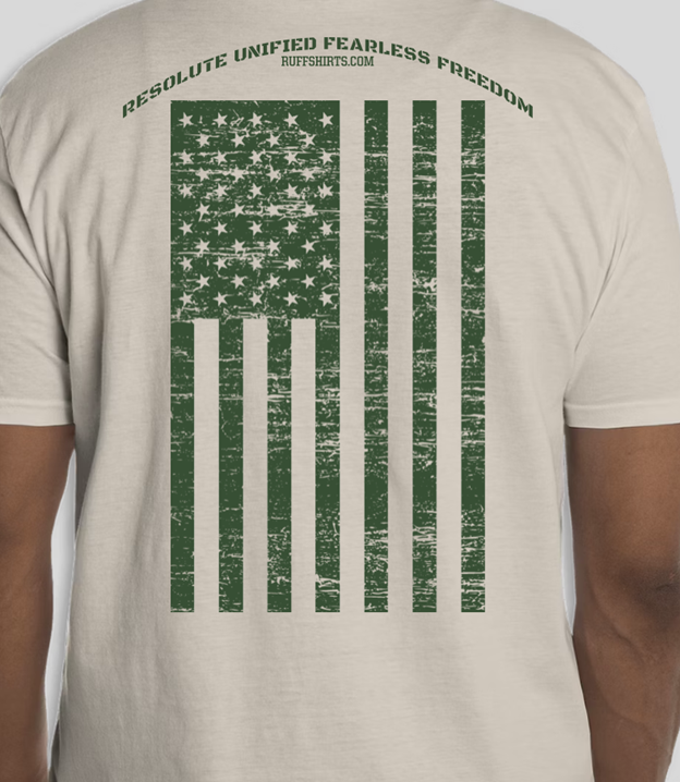 Ruff Veteran T-Shirt Tan/Green